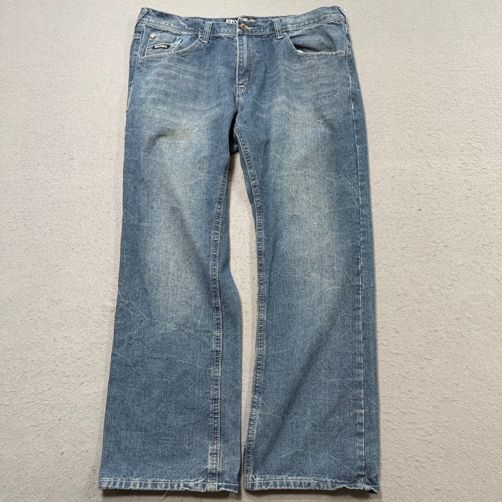 Y2K Enyce Jeans Men's 38 Blue Straight Leg Relaxed Fit Hip Hop Skater Streetwear